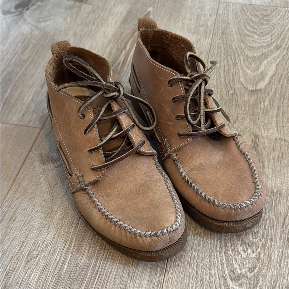 Men's Sperry Top Side light brown boots